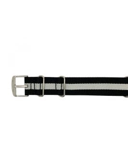 Glycine Nylon Strap Nato Black - Grey 