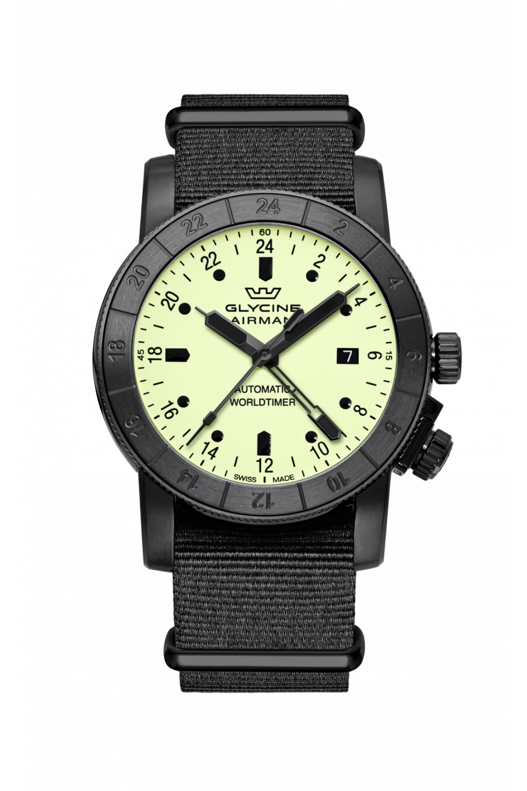 Glycine GL0069 AIRMAN full lume GMT 42